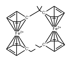 2,2-Bis-(ethylferrocenyl)-propane 结构式