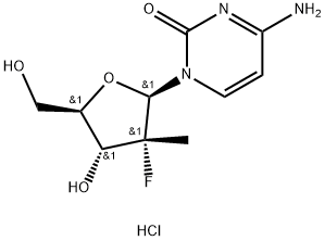 4-Amino-1-((2R,3R,4R,5R)-3-fluoro-4-hydroxy-5-(hydroxymethyl)-3-methyltetrahydrofuran-2-yl)pyrimidin-2(1H)-one hydrochloride Structure