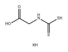 Glycine, N-(dithiocarboxy)-, potassium salt (1:2) Struktur