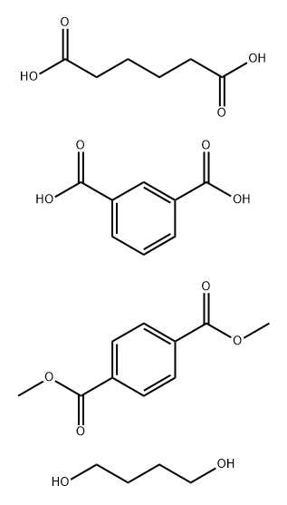 1,3-苯二甲酸与己二酸、二甲基-1,4-苯二羧酸酯和1,4-丁二醇的聚合物, 82076-69-5, 结构式