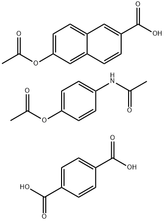 1,4-苯二甲酸与6-(乙酰氧基)-2-萘甲酸和N-(4-乙酰氧基)苯基)乙酰胺的聚合物 结构式