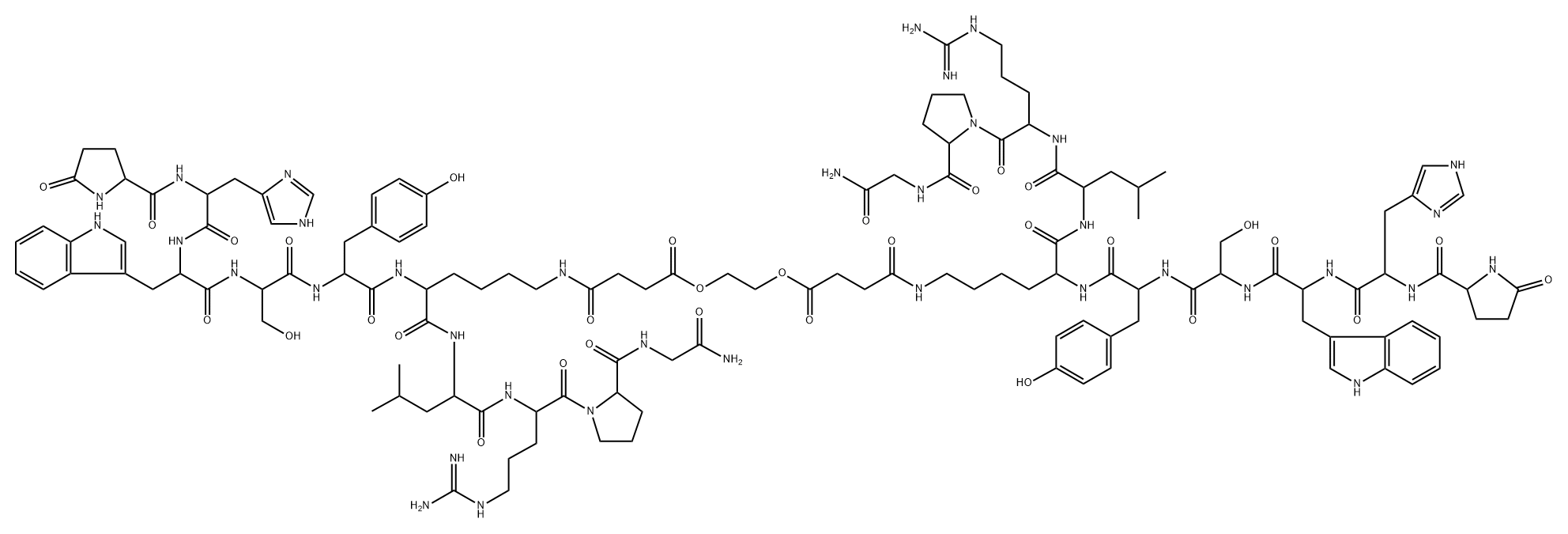 LHRH, Lys(6)-EGS-Lys(6)-LHRH 结构式