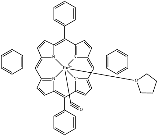 5,10,15,20-TETRAPHENYL-21H,23H-PORPHINE RUTHENIUM(II) CARBONYL COMPLEX WITH TETRAHYDROFURAN) 结构式