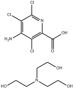 2-Pyridinecarboxylic acid, 4-amino-3,5,6-trichloro-, compd. with 2,2,2-nitrilotrisethanol (1:1) Structure