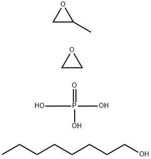 环氧丙烷与环氧乙烷和单辛醚磷酸酯的共聚物 结构式