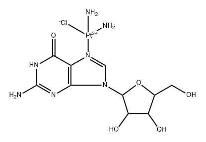diamminechloro(guanosine-N(7))platinum(II) Structure
