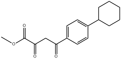 Benzenebutanoic acid, 4-cyclohexyl-α,γ-dioxo-, methyl ester 化学構造式