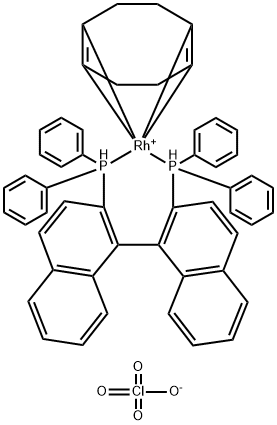phenylphosphinobinaphthyl cyclooctadiene ruthenium perchl. Structure