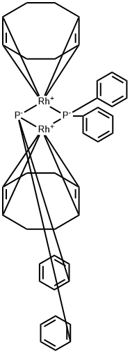 Bis(1,5-cyclooctadiene)bis(μ-diphenylphosphido)dirhodium Structure