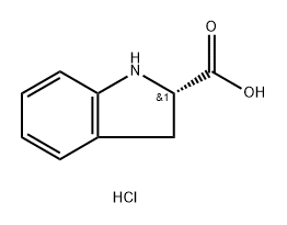 S)-(-)-INDOLINE-2-CARBOXYLIC ACID HYDROCHLORIDE 结构式