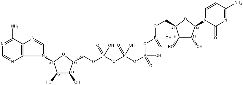 adenosine 5' P(1)-tetraphosphate-P(4)-5'''-cytidine Struktur