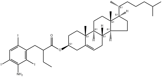 イオパノ酸コレステリル 化学構造式