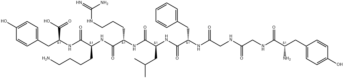 Tyr-Gly-Gly-Phe-Leu-Arg-Lys-Tyr-OH Structure