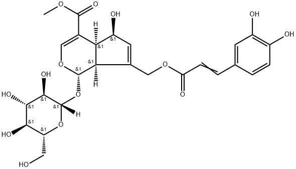 10-O-咖啡酰基去乙酰基交让木苷,83348-22-5,结构式