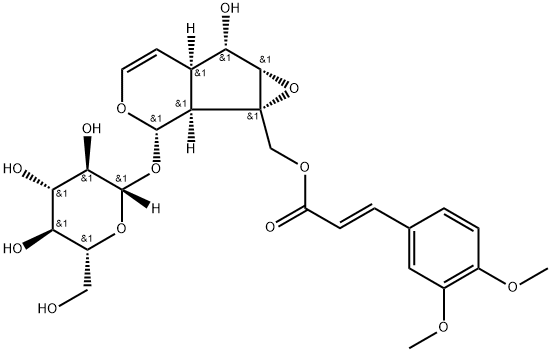 10-O-[(E)-3,4-Dimethoxycinnamoyl]-catalpol, 834155-36-1, 结构式