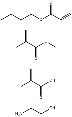 2-Propenoic acid, 2-methyl-, polymer with butyl 2-propenoate and methyl 2-methyl-2-propenoate, monoethanolamine salt Structure