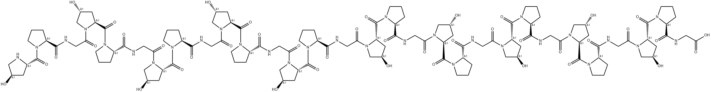 poly(hydroxyprolyl-prolyl-glycine)(10) Struktur