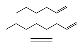 1-Octene polymer with ethene and 1-hexene Struktur