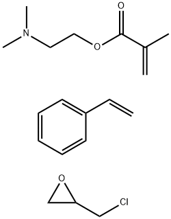 2-Methyl-2-propenoic acid 2-(dimethylamino)ethyl ester polymer with ethenylbenzene, compd. with (chloromethyl) oxirane Struktur