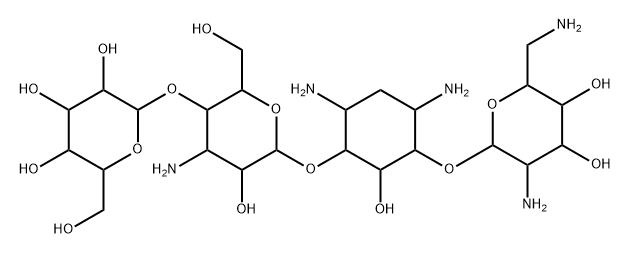 4"-Α-D-葡糖卡那霉素 B, 84123-75-1, 结构式