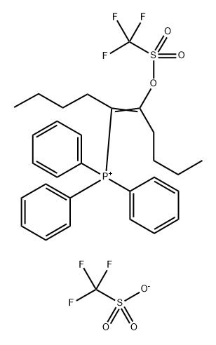 Phosphonium, [1-butyl-2-[[(trifluoromethyl)sulfonyl]oxy]-1-hexen-1-yl]triphenyl-, 1,1,1-trifluoromethanesulfonate (1:1)