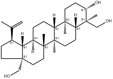 ルパ-20(29)-エン-3β,23,28-トリオール 化学構造式