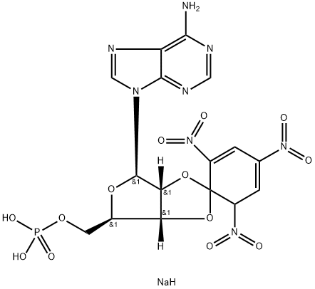 2',3'-O (2,4,6-trinitrocyclohexadienylidine)adenosine 5'-monophosphate 结构式