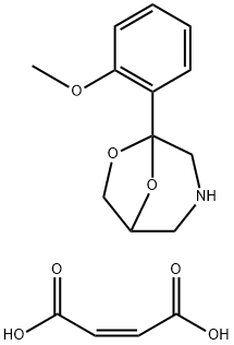 but-2-enedioic acid, 1-(2-methoxyphenyl)-7,8-dioxa-3-azabicyclo[3.2.1] octane Struktur