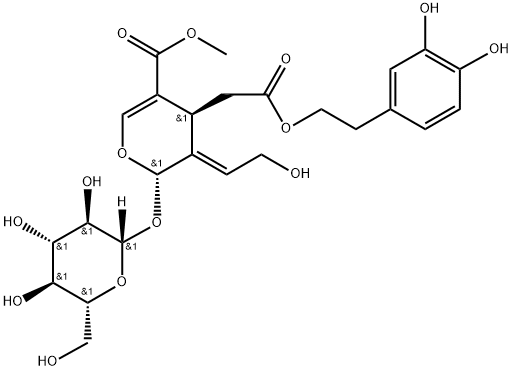 10-羟基橄榄苦苷 结构式