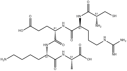 L-Alanine, L-cysteinyl-L-arginyl-L-α-glutamyl-L-lysyl- Structure