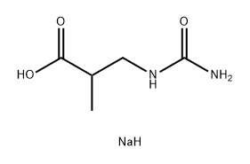 Propanoic acid, 3-[(aminocarbonyl)amino]-2-methyl-, sodium salt (1:1) Structure