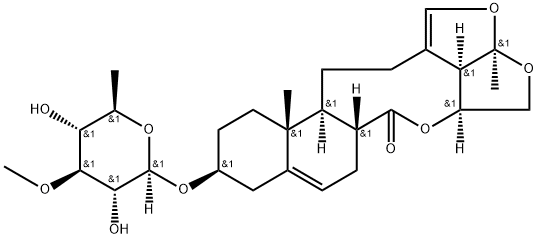 芫花叶白前甙元 C O-BETA-D-吡喃黄夹竹桃糖苷 结构式
