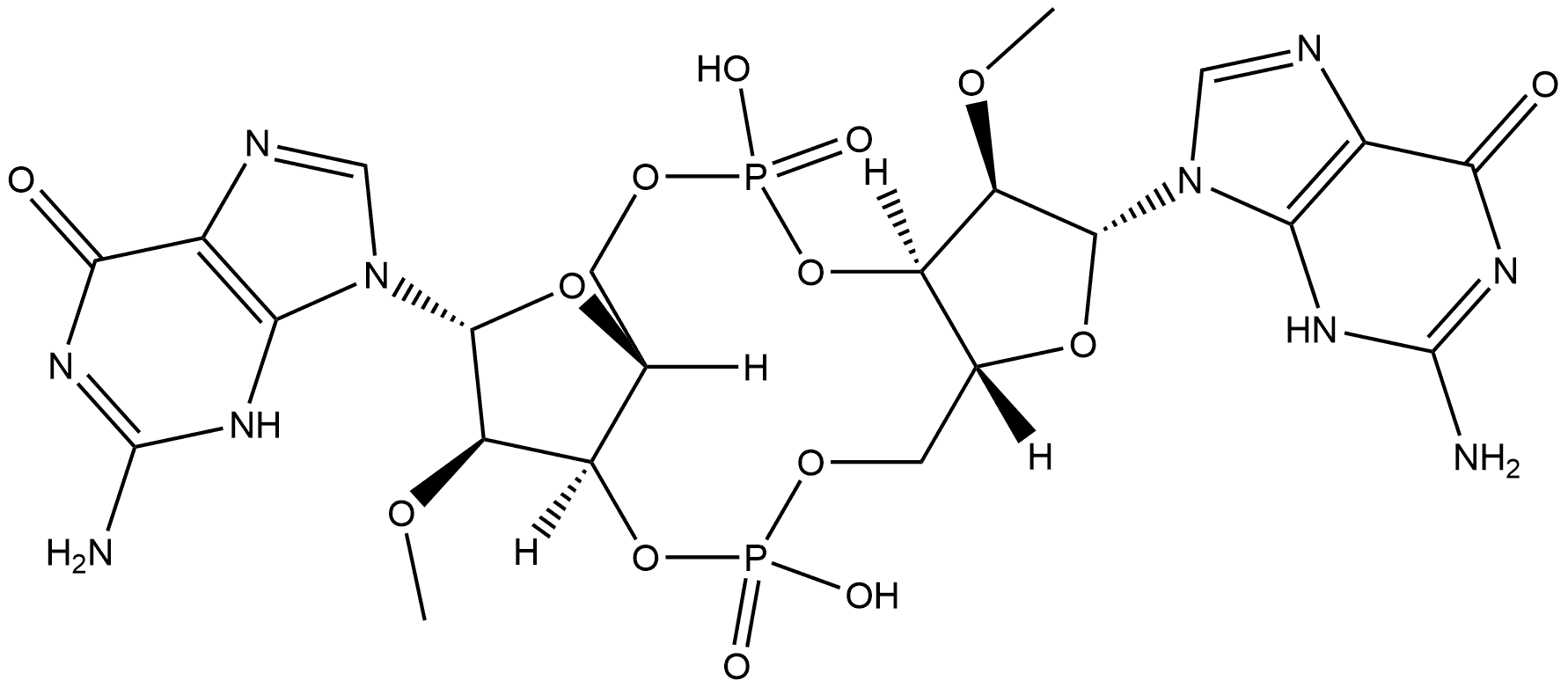2',2''-Di-O-Me-c-diGMP Struktur