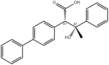 alpha-(1-Hydroxy-1-phenylethyl)-biphenylacetic acid, (R',S')-(-)- 结构式