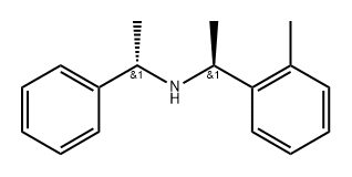 Benzenemethanamine, α,2-dimethyl-N-[(1S)-1-phenylethyl]-, (αS)- Struktur
