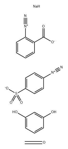 Benzenediazonium, 2-carboxy-, hydroxide, inner salt, reaction products with formaldehyde-resorcinol condensate and 4-sulfobenzenediazonium hydroxide inner salt, sodium salts Structure