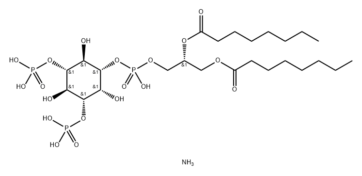1,2-dioctanoyl-sn-glycero-3-phospho-(1'-Myo-inositol-3',5'-bisphosphate) (aMMoniuM salt) Structure