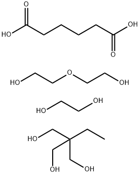 己二酸与1,2-乙二醇、2,2,-氧联双乙醇和三甲羟基丙烷的聚合物, 85214-48-8, 结构式