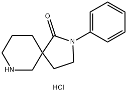 2,7-Diazaspiro[4.5]decan-1-one, 2-phenyl-, (Hydrochloride) (1:1) 化学構造式