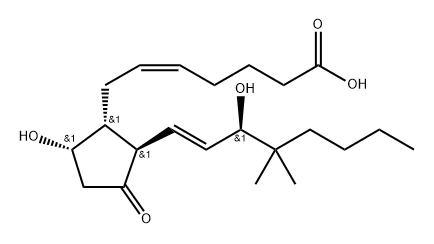 (5Z,13E,15S)-9α,15-Dihydroxy-16,16-dimethyl-11-oxoprosta-5,13-dien-1-oic acid Structure