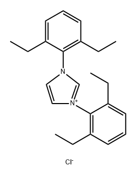 1H-IMIDAZOLIUM, 1,3-BIS(2,6-DIETHYLPHENYL)-, CHLORIDE (1:1), 852621-03-5, 结构式