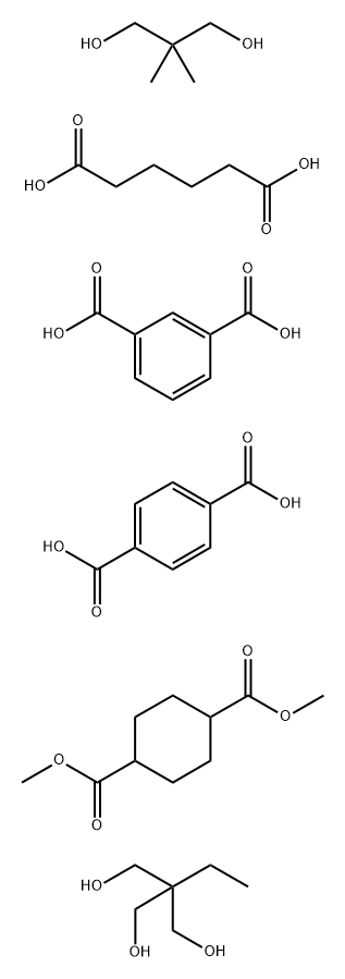 85284-02-2 1,3-Benzenedicarboxylic acid, polymer with 1,4-benzenedicarboxylic acid, dimethyl 1,4-cyclohexanedicarboxylate, 2,2-dimethyl-1,3-propanediol, 2-ethyl-2-(hydroxymethyl)-1,3-propanediol and hexanedioic acid