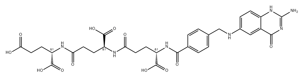 5,8-dideazaisopteroyl triglutamate 化学構造式