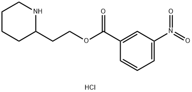 2-(PIPERIDIN-2-YL)ETHYL 3-NITROBENZOATE HYDROCHLORIDE 结构式