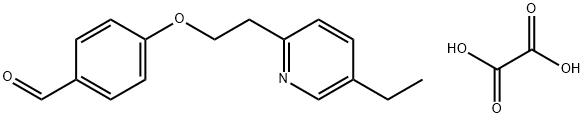 Benzaldehyde, 4-[2-(5-ethyl-2-pyridinyl)ethoxy]-, ethanedioate (1:1) Struktur
