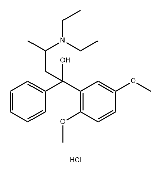 857-03-4 Benzenemethanol, α-[2-(diethylamino)propyl]-2,5-dimethoxy-α-phenyl-, hydrochloride (1:1)