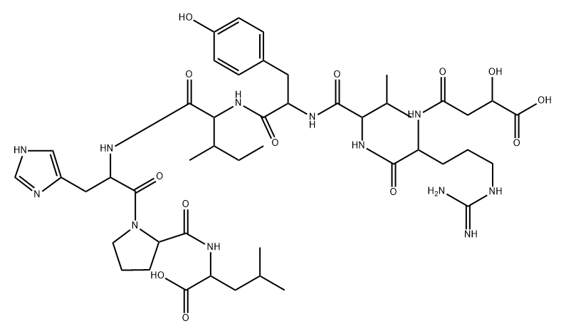 angiotensin II, 1-malyl-Leu(8)- 结构式