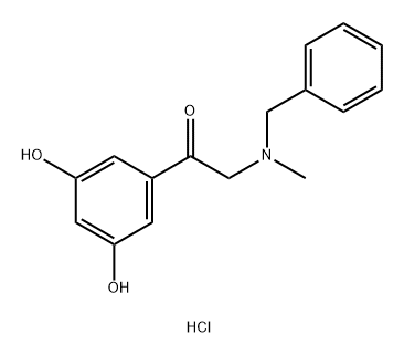 Terbutaline Related CoMpound (2-(BenzylMethylaMino)-3',5'-dihydroxyacetophenone HCl) Struktur