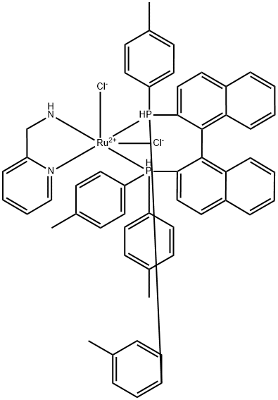 (S)-TOL-BINAP RUCL2 AMPY, 857678-55-8, 结构式