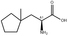 (S)-2-氨基-3-(1-甲基环戊基)丙酸 结构式